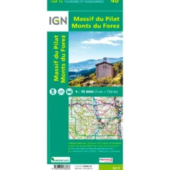 Carte IGN Massif du Pilat Mont Forez