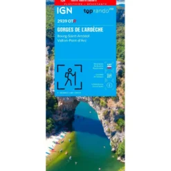 Carte IGN 2939OTR Gorges De L'ardèche Bourg-St-Andéol Vallon-Pont-d'Arc