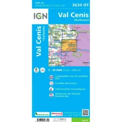 Carte IGN 3634OT Val Cenis, Charbonnel