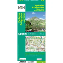 Carte IGN Pyrénées Ariegeoises Mont Valier Picque d'Estats