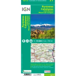 Carte IGN Pyrénées Catalanes Font-Romeu Massif du Canigou