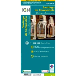 Carte IGN St Jacques de Compostelle de Moissac à Roncevaux