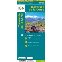 Carte IGN Traversée de La Corse GR20
