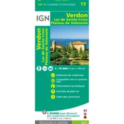 Carte IGN Verdon - Lac de Sainte-Croix - Plateau de Valensole