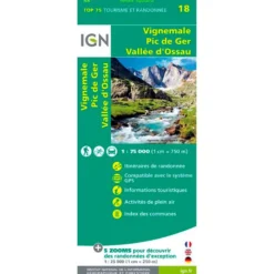 Carte IGN Vignemale Pic de Ger Vallee d'Ossau
