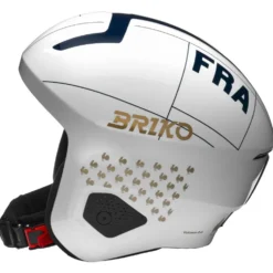 Casco Briko Vulcano 2.0 France Shiny White Tangaroa Blue Gold