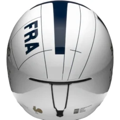 Casco Briko Vulcano 2.0 France Shiny White Tangaroa Blue Gold