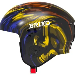 Casco Briko Vulcano 2.0 Graphik Shiny Cobalt Blue Yellow Orange Black