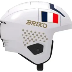 Casco Briko Vulcano 2.0 Mips France Shiny White Tangaroa Blue Gold