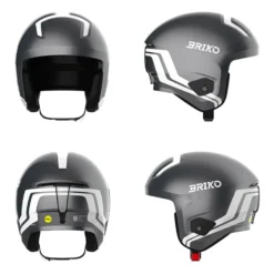 Casco Briko Vulcano 2.0 Mips Shiny Metallic Dark Grey White