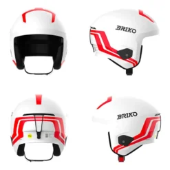 Casco Briko Vulcano 2.0 Mips Shiny White Monza Red