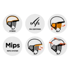 Casco Briko Vulcano 2.0 Mips Shiny White Monza Red