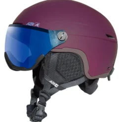 Casco con visiera AZR Orion Visor Cramberry Mat Irisé Bleu