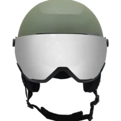 Casco con visiera AZR Orion Visor Kaki Noir Mat Gris Miroir + Yellow Visor