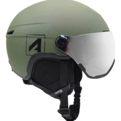 Casco con visiera AZR Orion Visor Kaki Noir Mat Gris Miroir + Yellow Visor