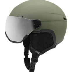 Casco con visiera AZR Orion Visor Kaki Noir Mat Gris Miroir + Yellow Visor