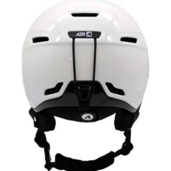 Casco con visiera AZR Orion Visor Blanc Nacré Noir Verni Gris Miroir + Yellow Visor