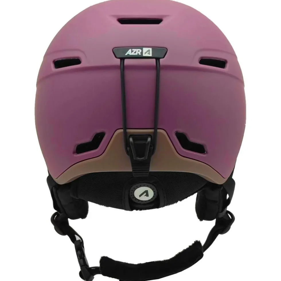 Casco con visiera AZR Orion Visor Cramberry Mat Gris Miroir + Yellow Visor