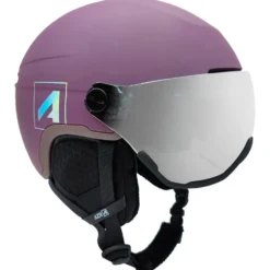 Casco con visiera AZR Orion Visor Cramberry Mat Gris Miroir + Yellow Visor