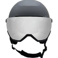 Casco con visiera AZR Orion Visor Noir Mat Gris Miroir + Yellow Visor