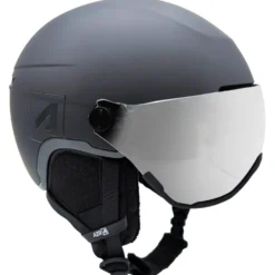 Casco con visiera AZR Orion Visor Noir Mat Gris Miroir + Yellow Visor