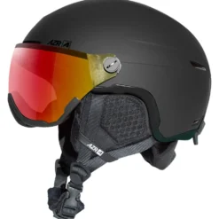 Casco con visiera AZR Orion Visor Noir Mat Irisé Rouge