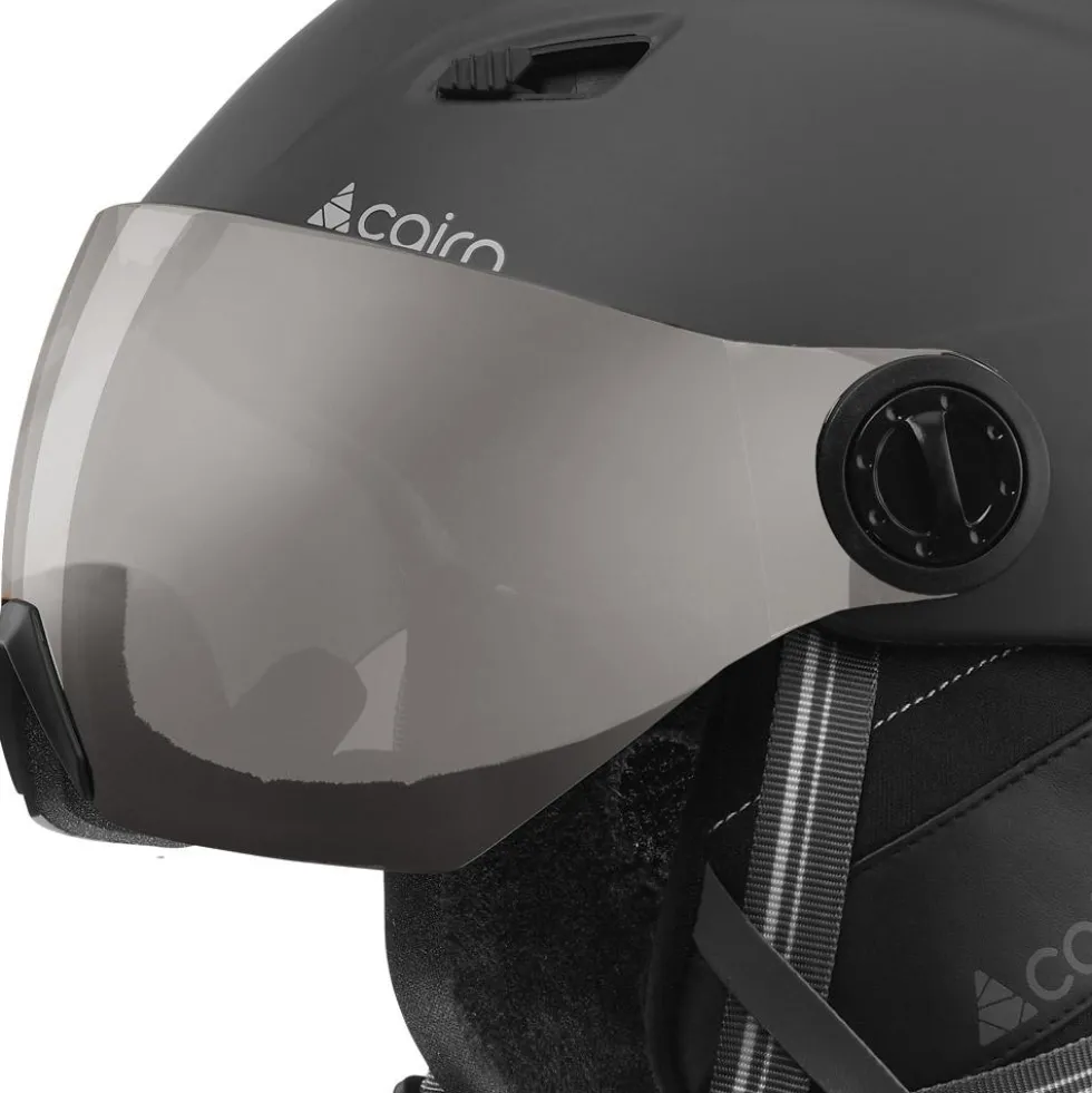 Casco con visiera Cairn Electron Visor Junior Mat Black
