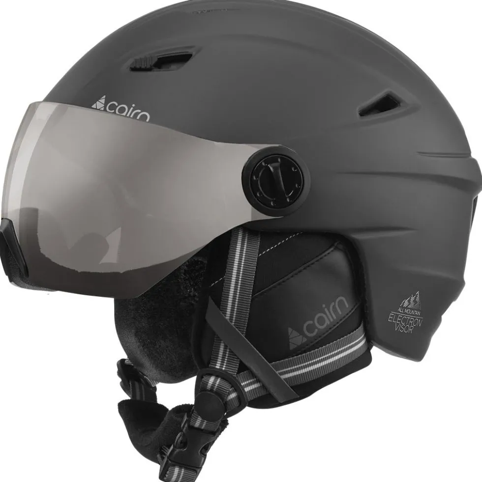 Casco con visiera Cairn Electron Visor Junior Mat Black