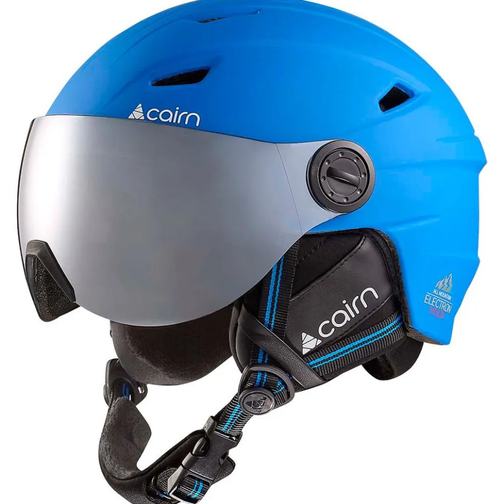 Casco con visiera Cairn Electron Visor Junior Mat King Blue