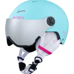 Casco con visiera Cairn Orbit Visor Junior Turquoise Neon Pink