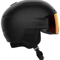 Casco con visiera Salomon Driver Prime Sigma Plus Black Poppy Red + Ice Blue