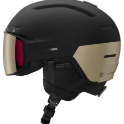 Casco con visiera Salomon Driver Prime Sigma Plus Black Light Black Gold + Silver PInk