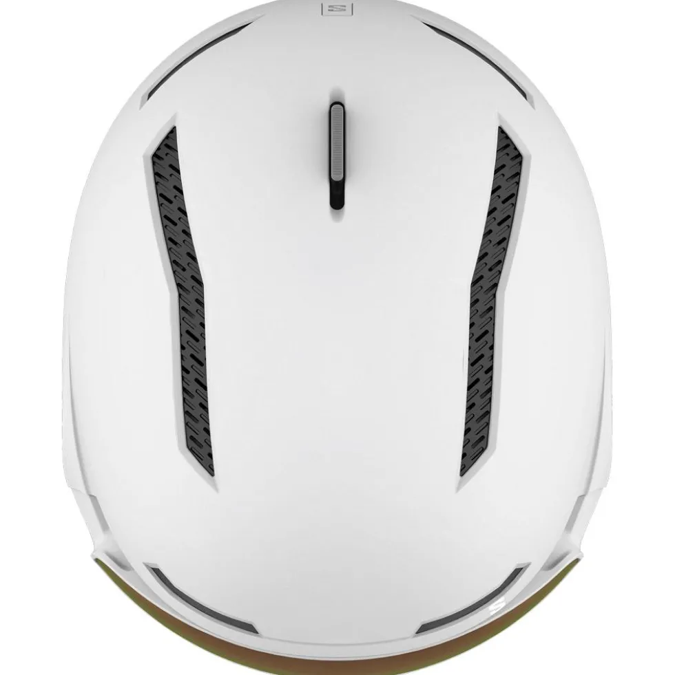 Casco con visiera Salomon Driver Prime Sigma Plus White Silver Pink + Sky Blue