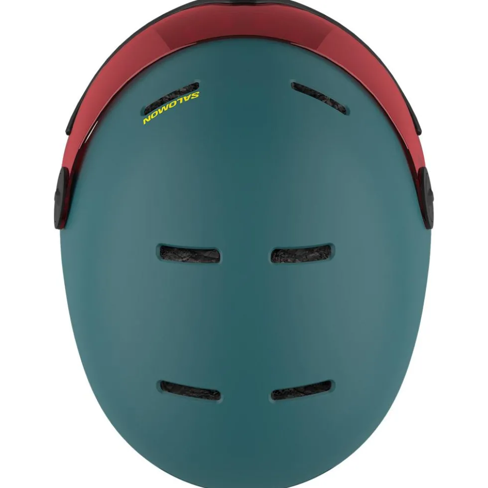Casco con visiera Salomon Orka Visor North Atlantic Flash Red