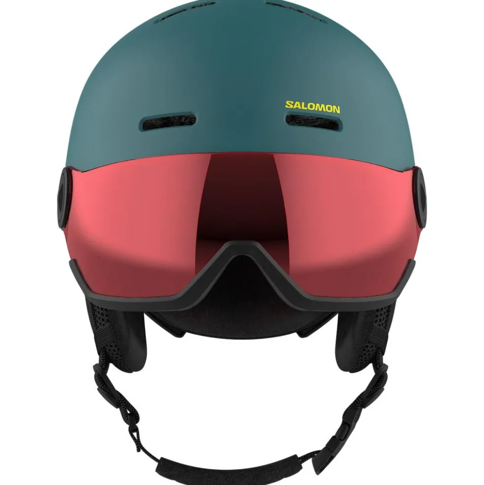 Casco con visiera Salomon Orka Visor North Atlantic Flash Red
