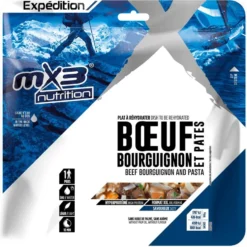 Cibo liofilizzato MX3 Nutrition Bœuf Bourguignon & Pâtes 130 g.