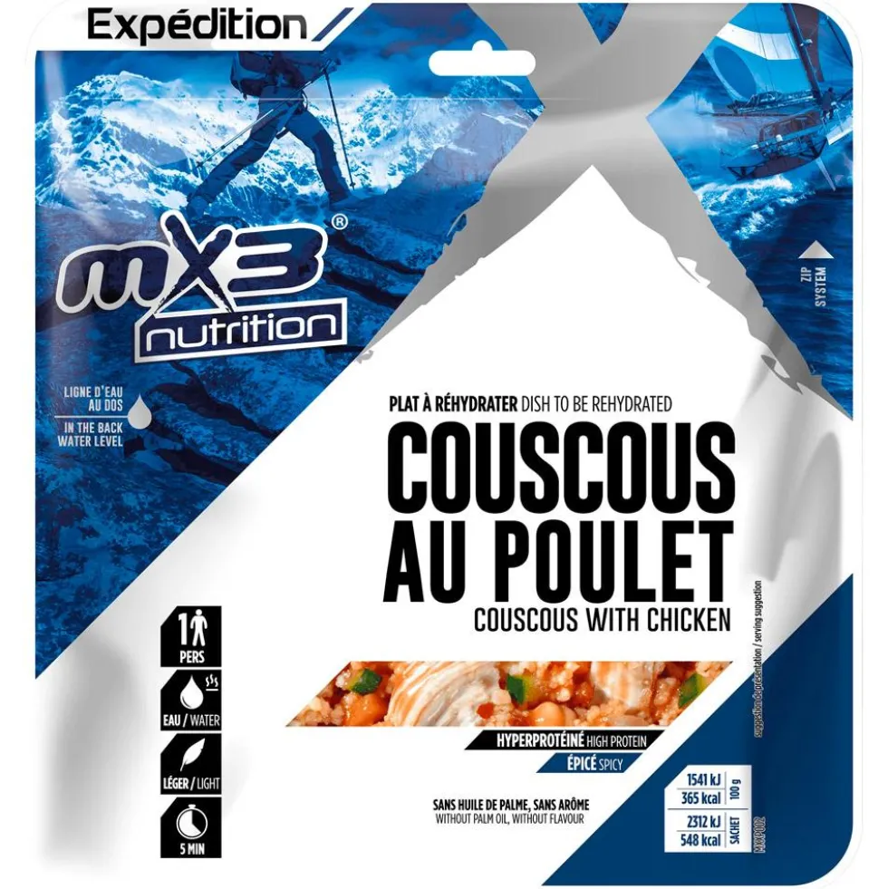 Cibo liofilizzato MX3 Nutrition Couscous Au Poulet 130 g.