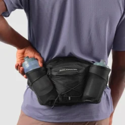 Cintura da corsa Salomon Cross Belt 2 Bottles Black