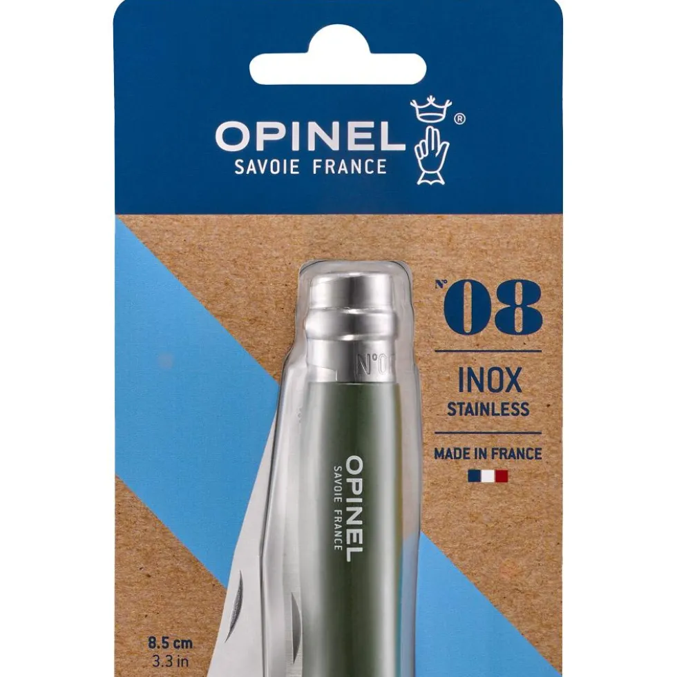 Coltelli Opinel N°08 Baroudeur Blister Kaki