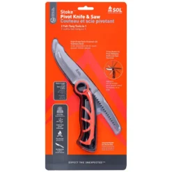 Coltelli SOL Stoke Pivot Knife & Saw Black Orange