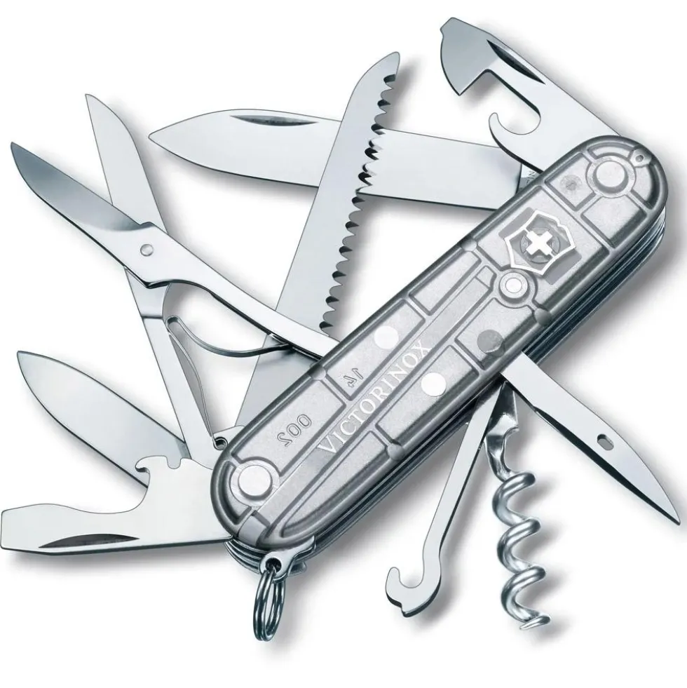 Coltelli Victorinox Huntsman Silvertech Grey Argent Translucide