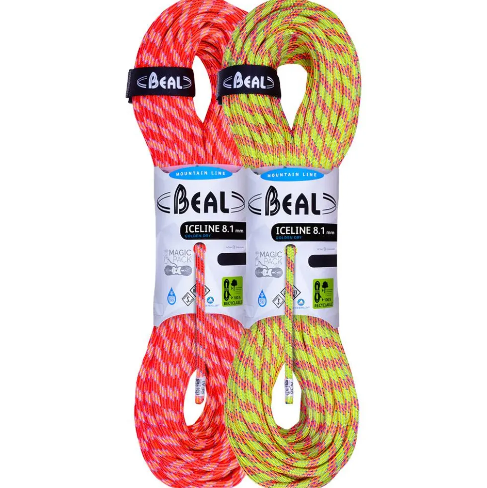 Corde Beal Ice Line 8.1mm Golden Dry (pack of 2) Anis Orange