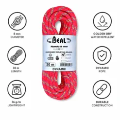 Corde Beal Rando 8mm Golden Dry Pink