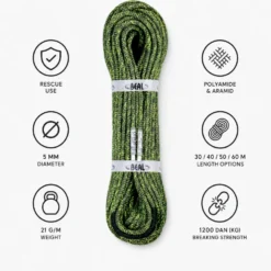 Cordini Beal Back Up Line 5mm Green
