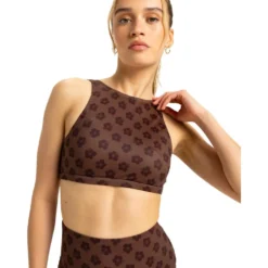 Costume da bagno Roxy Roxy Pro Wave - Bikini Top Chocolate Plum Polka
