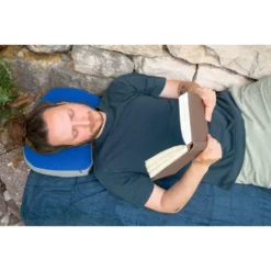 Cuscini Cocoon Air Core Down Travel Pillow True Blue Grey
