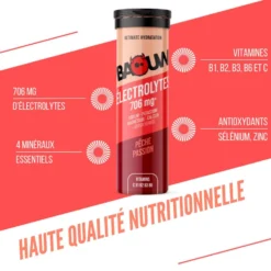 Elettroliti Baouw Pastilles Electrolytes (x10) 50 g. Pêche Passion