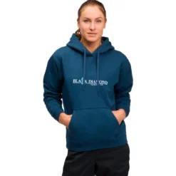 Felpa Black Diamond W Heritage Wordmark Pull Over Hoody Indigo