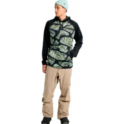 Felpa Burton Crown Weatherproof Fleece Graffiti Camo True Black