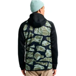 Felpa Burton Crown Weatherproof Fleece Graffiti Camo True Black